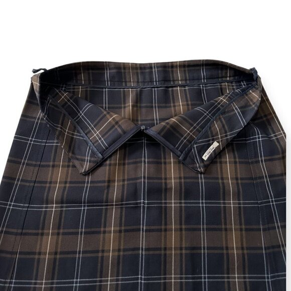 MIU MIU Tartan Plaid Straight Wool Skirt, Size 44 Italy - Picture 7 of 13